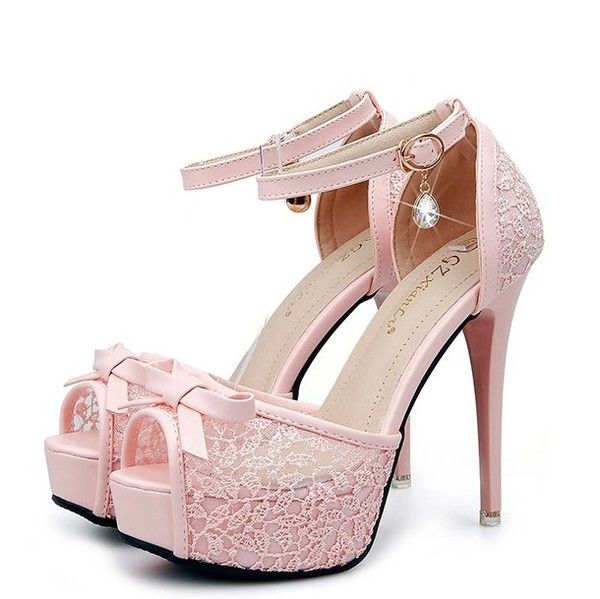 Κομψά γυναικεία παπούτσια δαντέλας με κορδόνια στο αστραγάλου και κορδέλα σε τρία χρώματα