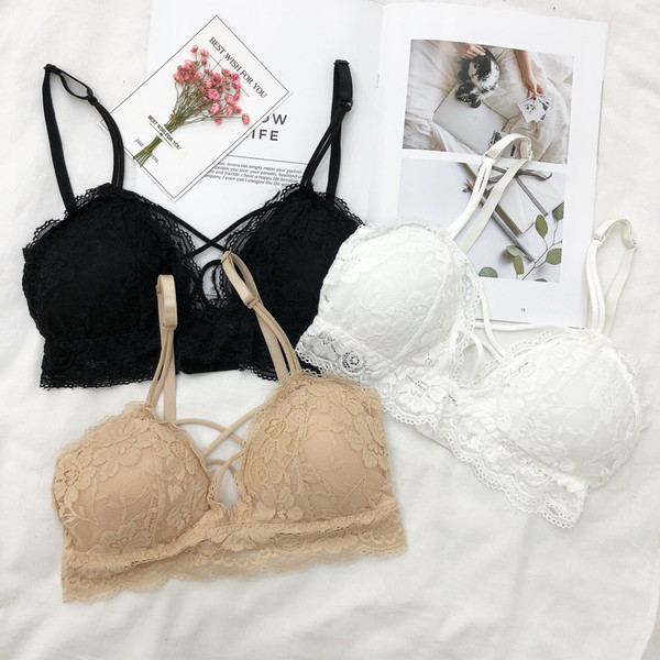 Bustiera tip sutien din dantela cu cravate