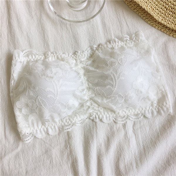 Sutien din dantela fara bretele in doua culori