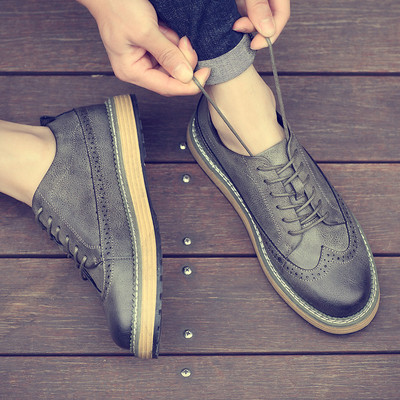 Επίσημα ανδρικά υποδήματα με κορδόνια - αδιάβροχα με παχιά σόλα