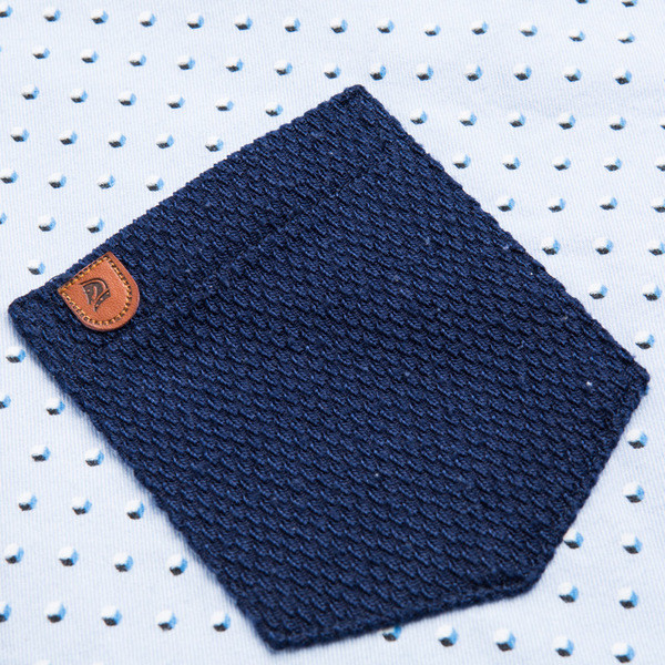 Cămașă pentru bărbați sportiv-elegant, cu buzunar decorativ