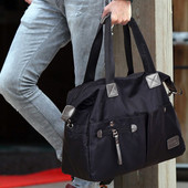 Τσάντα με εξωτερικές τσέπες και μακριές λαβές για άντρες και γυναίκες με διαφορετικά χρώματα