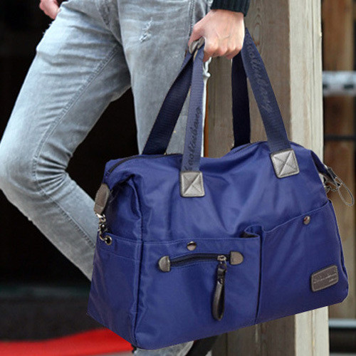 Τσάντα με εξωτερικές τσέπες και μακριές λαβές για άντρες και γυναίκες με διαφορετικά χρώματα