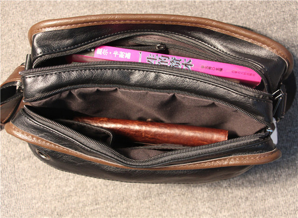 Geantă bărbătească mică, stilată, din piele ecologică, cu curea reglabilă