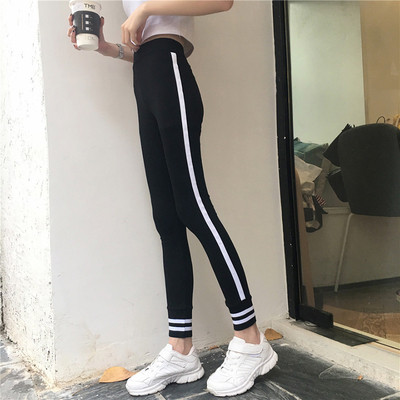 Jambiere sport de damă negru cu margini