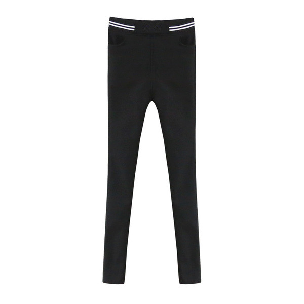 Καθημερινό γυναικείο κολάν  με τσέπες σε μαύρο χρώμα