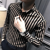 Stílusos férfi csíkos ing két színben