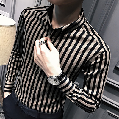 Stílusos férfi csíkos ing két színben