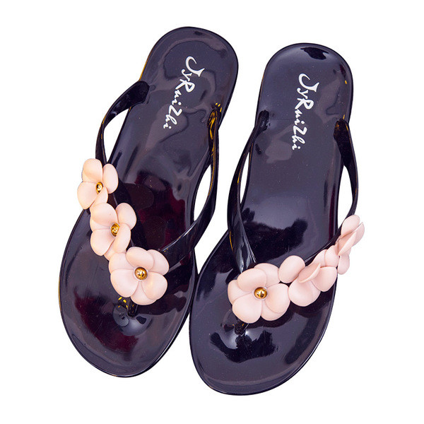 Papuci de vară de damă cu motive florale