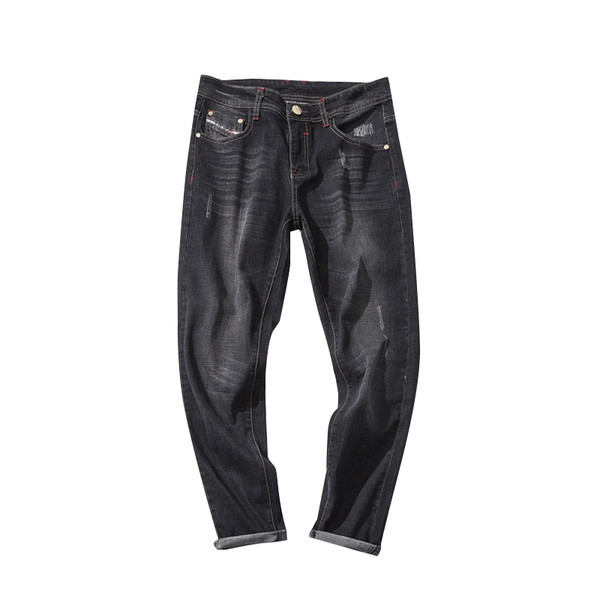 Blugi uni pentru bărbați, stilați, potriviti pentru purtarea de zi cu zi, într-o culoare închisă