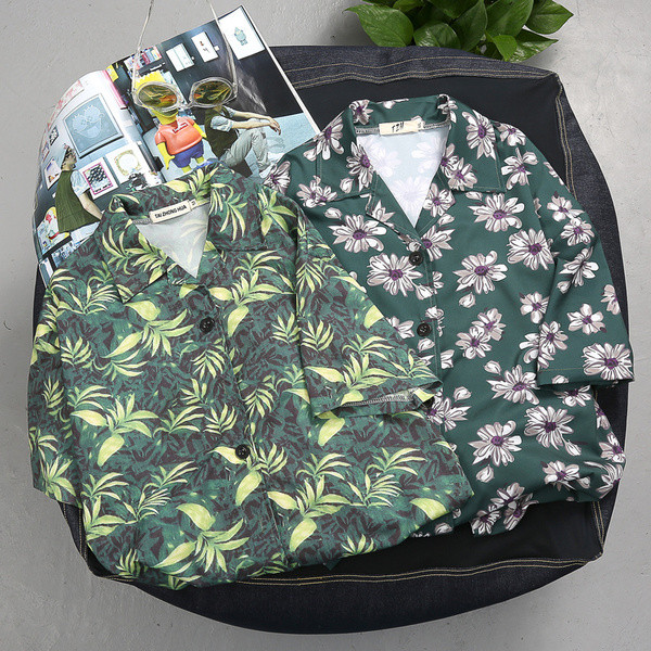 Cămașă de vară pentru bărbați cu motive florale