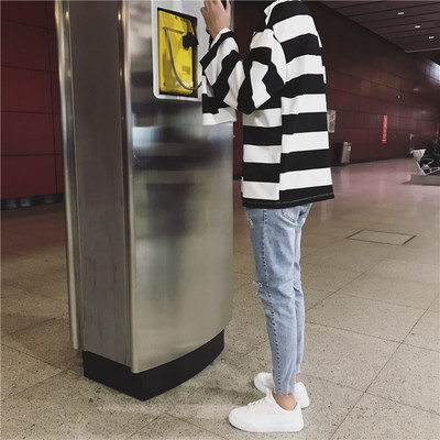 Férfi sportos-elegáns ceruzafarmer két színben foltokkal