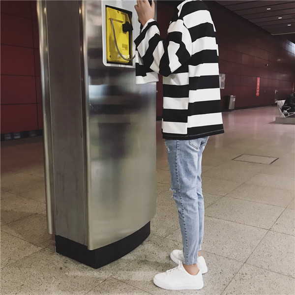 Férfi sportos-elegáns ceruzafarmer két színben foltokkal