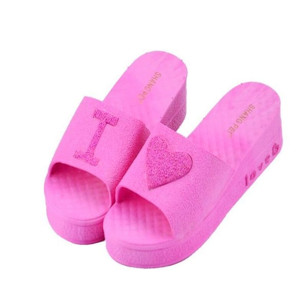 Papuci dama cu talpa inalta si imprimeu 3D