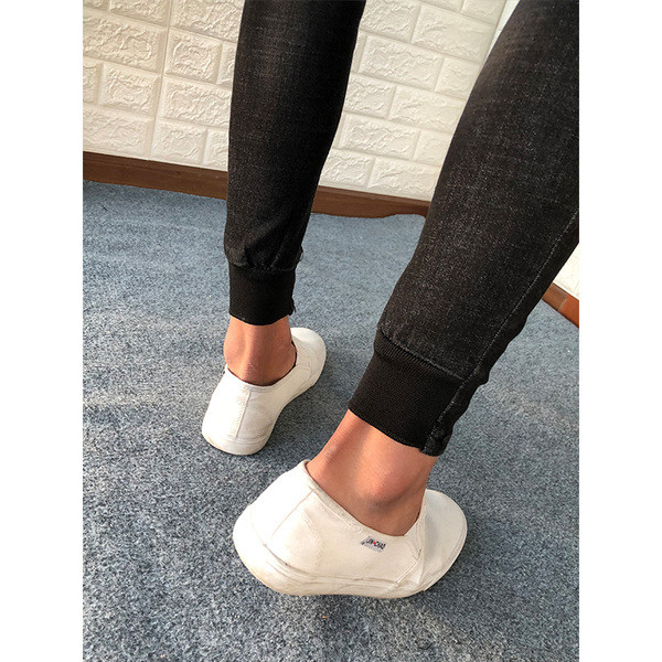 Αθλητικά casual ανδρικά παντελόνια με βαθιές τσέπες σε σκούρο χρώμα