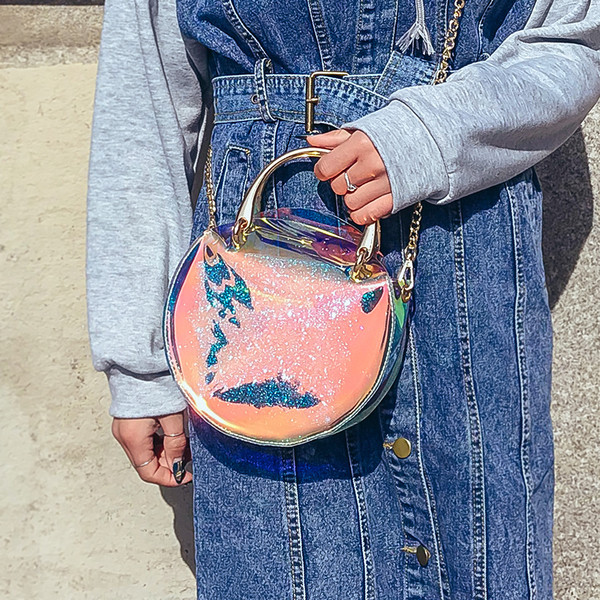 Geanta de dama moderna in culori irizate