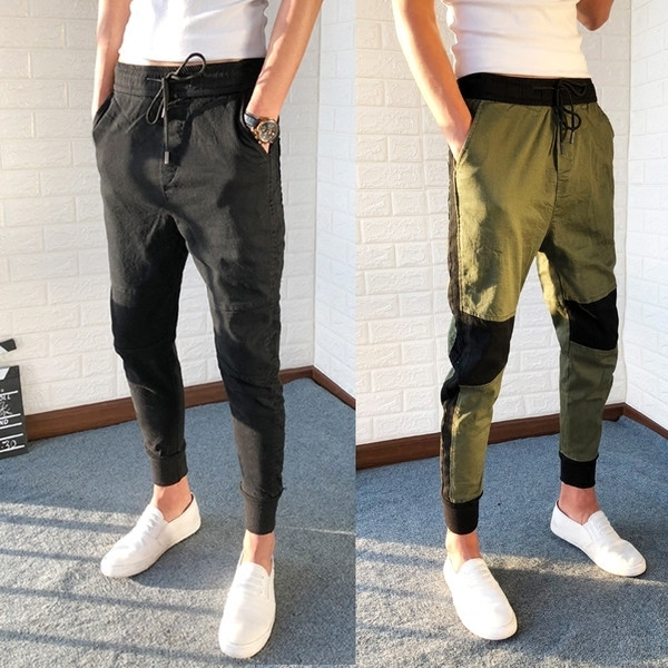 Férfi sport- és alkalmi nadrág színes nyomattal több színben