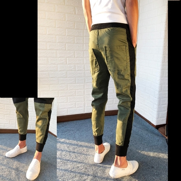 Férfi sport- és alkalmi nadrág színes nyomattal több színben