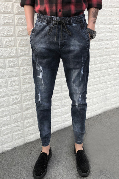 Blugi sport barbati la moda cu cravate si buzunare adanci in mai multe modele