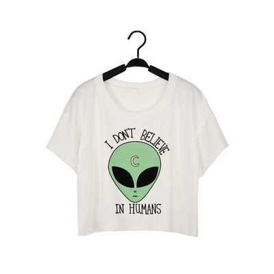 Γυναικεία μπλούζα με κοντό μανίκι και έγχρωμη εκτύπωση - πολλά σχέδια