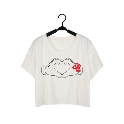 Γυναικεία μπλούζα με κοντό μανίκι και έγχρωμη εκτύπωση - πολλά σχέδια