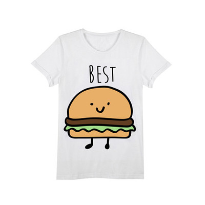 Bluza de dama cu maneca scurta, imprimeu colorat si guler in forma de O - 2 modele