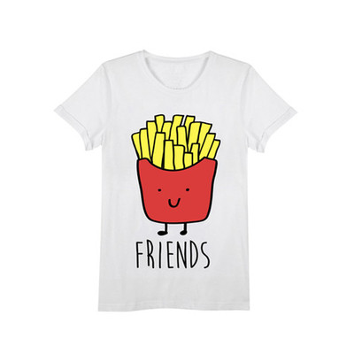 Bluza de dama cu maneca scurta, imprimeu colorat si guler in forma de O - 2 modele