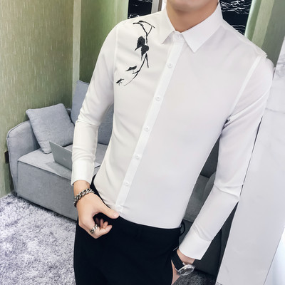 Cămașă elegantă pentru bărbați, cu mâneci lungi, în mai multe modele