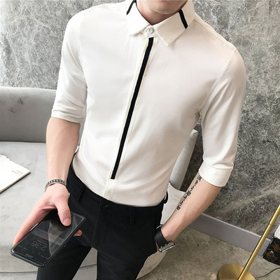 Cămașă elegantă pentru bărbați, cu mâneci lungi, în mai multe modele