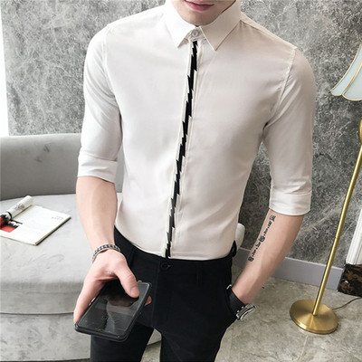 Cămașă elegantă pentru bărbați, cu mâneci lungi, în mai multe modele