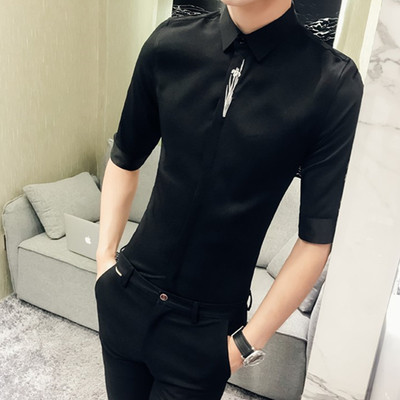 Cămașă elegantă pentru bărbați, cu mâneci lungi, în mai multe modele