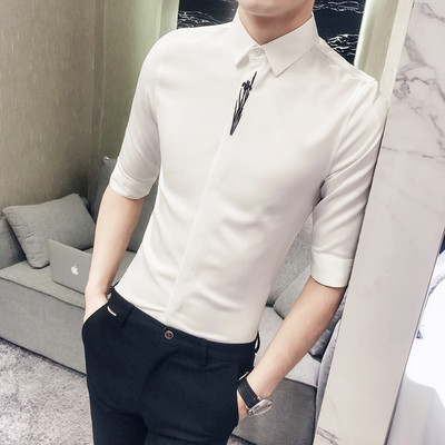 Cămașă elegantă pentru bărbați, cu mâneci lungi, în mai multe modele