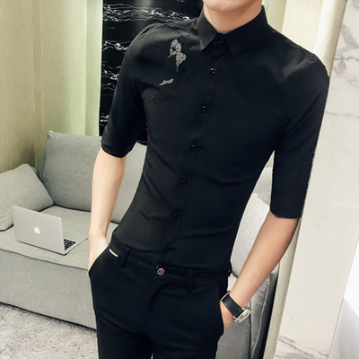 Cămașă elegantă pentru bărbați, cu mâneci lungi, în mai multe modele