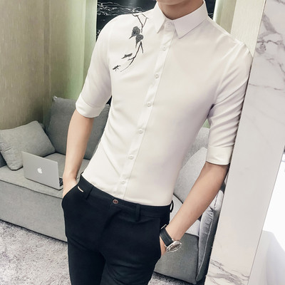 Cămașă elegantă pentru bărbați, cu mâneci lungi, în mai multe modele