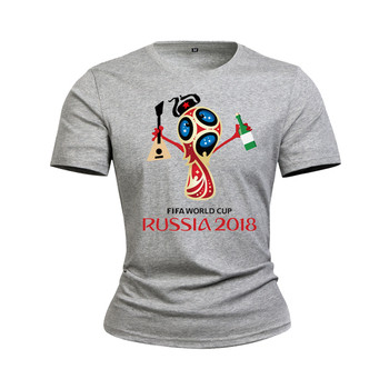 T-Shirts για το Παγκόσμιο Κύπελλο στη Ρωσία 2018 - καλοκαιρινά κοντά μανίκια, διαφορετικά σχέδια σε κίτρινο, κόκκινο, μπλε και π