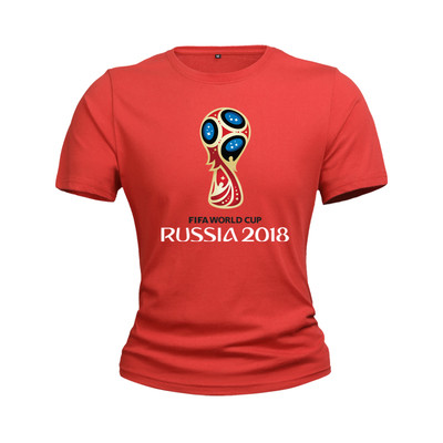 T-Shirts για το Παγκόσμιο Κύπελλο στη Ρωσία 2018 - καλοκαιρινά κοντά μανίκια, διαφορετικά σχέδια σε κίτρινο, κόκκινο, μπλε και π