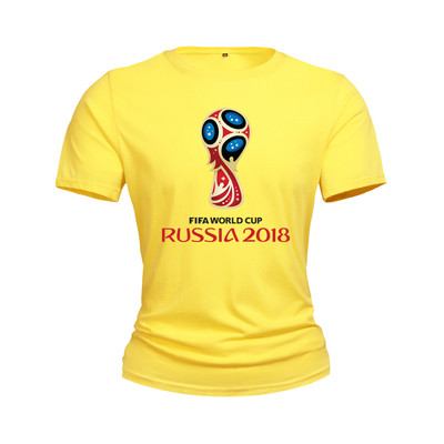 T-Shirts για το Παγκόσμιο Κύπελλο στη Ρωσία 2018 - καλοκαιρινά κοντά μανίκια, διαφορετικά σχέδια σε κίτρινο, κόκκινο, μπλε και π
