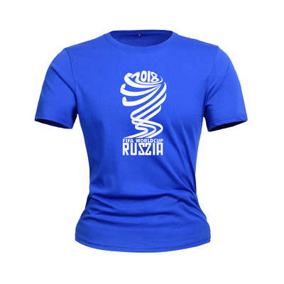 T-Shirts για το Παγκόσμιο Κύπελλο στη Ρωσία 2018 - καλοκαιρινά κοντά μανίκια, διαφορετικά σχέδια σε κίτρινο, κόκκινο, μπλε και π