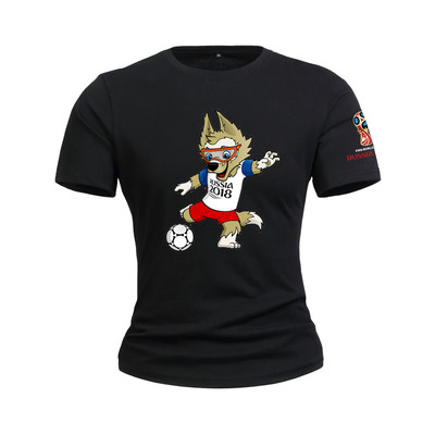 T-Shirts για το Παγκόσμιο Κύπελλο στη Ρωσία 2018 - καλοκαιρινά κοντά μανίκια, διαφορετικά σχέδια σε κίτρινο, κόκκινο, μπλε και π