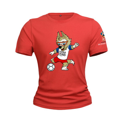 T-Shirts για το Παγκόσμιο Κύπελλο στη Ρωσία 2018 - καλοκαιρινά κοντά μανίκια, διαφορετικά σχέδια σε κίτρινο, κόκκινο, μπλε και π