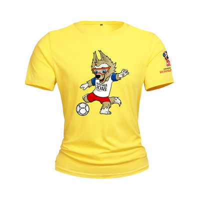 T-Shirts για το Παγκόσμιο Κύπελλο στη Ρωσία 2018 - καλοκαιρινά κοντά μανίκια, διαφορετικά σχέδια σε κίτρινο, κόκκινο, μπλε και π