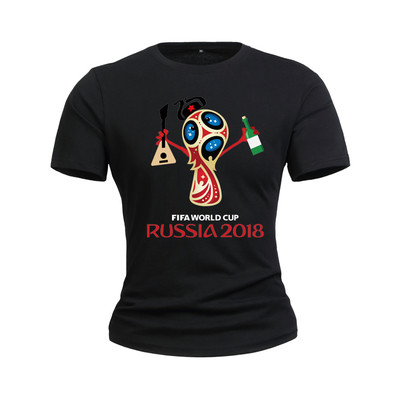 T-Shirts για το Παγκόσμιο Κύπελλο στη Ρωσία 2018 - καλοκαιρινά κοντά μανίκια, διαφορετικά σχέδια σε κίτρινο, κόκκινο, μπλε και π