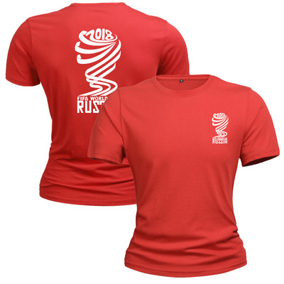 T-Shirts για το Παγκόσμιο Κύπελλο στη Ρωσία 2018 - καλοκαιρινά κοντά μανίκια, διαφορετικά σχέδια σε κίτρινο, κόκκινο, μπλε και π