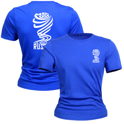 T-Shirts για το Παγκόσμιο Κύπελλο στη Ρωσία 2018 - καλοκαιρινά κοντά μανίκια, διαφορετικά σχέδια σε κίτρινο, κόκκινο, μπλε και π