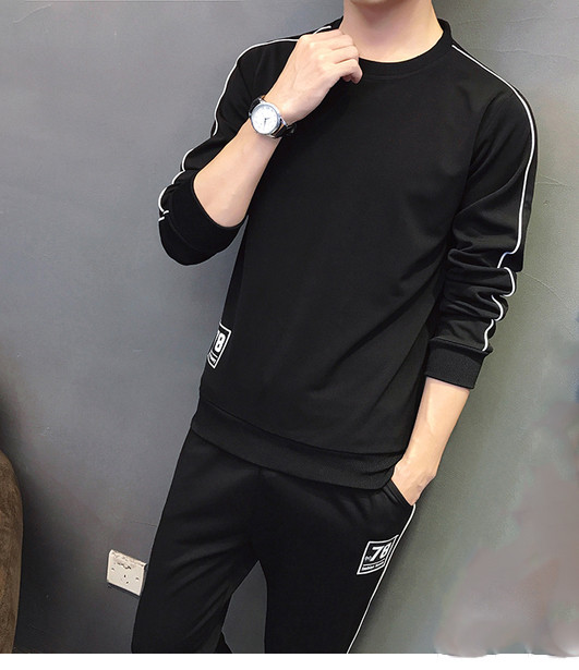 Αθλητικό σπορ ανδρικό σετ με μίνι εκτύπωση και έγχρωμο περίγραμμα σε διάφορα χρώματα