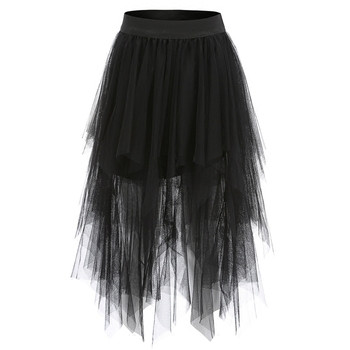 Γυναικεία μοντέρνα φούστα  από  τούλι με μήκος κάτω από τα γόνατα