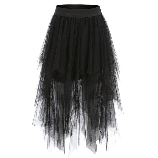 Γυναικεία μοντέρνα φούστα  από  τούλι με μήκος κάτω από τα γόνατα