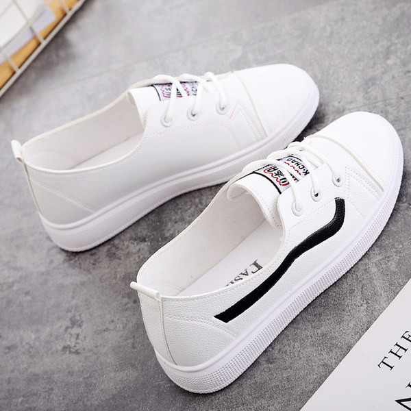 Pantofi casual dama in doua modele - alb-negru, material piele ecologica