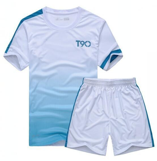 Set-tricou sport din doua piese pentru barbati + pantaloni scurti cu culori irizate in mai multe culori