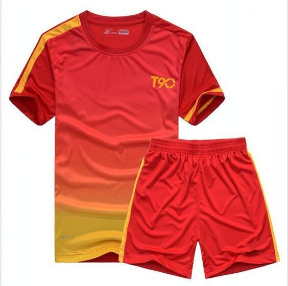 Set-tricou sport din doua piese pentru barbati + pantaloni scurti cu culori irizate in mai multe culori